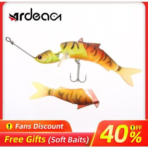 Soft plastic layer 75mm 8g 3-section structure soft pulley of Ardea soft zigzag head