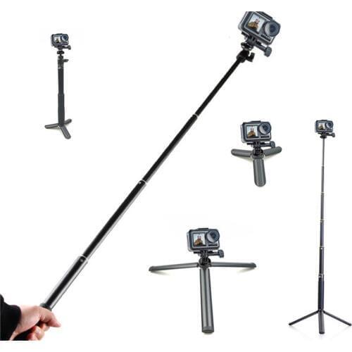 Extension Pole and Tripod for DJI OSMO ACTION 4K HDR Vlog Camera Handheld Shooting Gimbal Stabilizer Selfie Stick Accessories