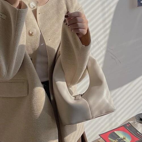 Women Bag New 2021 Spring PU Bucket Fashion Solid Zipper Soft Handbag Purse Luxury Designer Bag High Quality Simple Women Bag