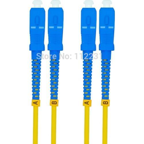 100Meters SC to SC Singlemode Duplex Optical Fiber Patch Cord Cable,SC/PC-SC/PC,3.0mm SC-SC 9/125 100M