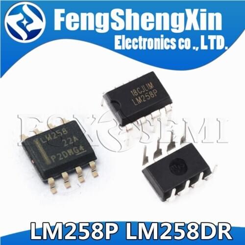 100pcs LM258P DIP-8 LM258 SOP LM258N DIP LM258DR SOP-8 DUAL OPERATIONAL AMPLIFIERS IC