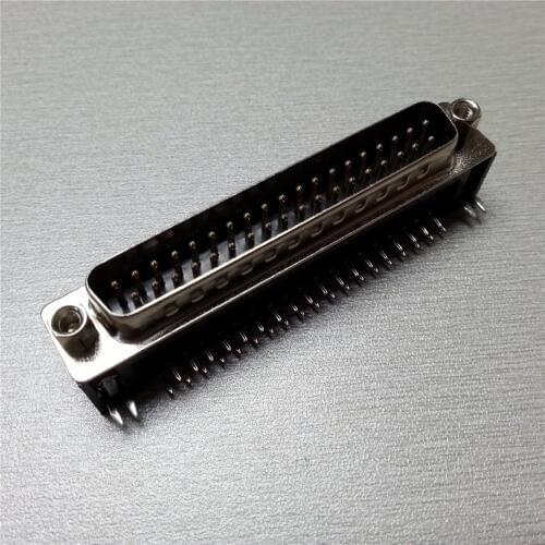 2Pcs DR37 DB37 D-SUB Angle Angled 37 Pin Male PCB Mount Socket Connector