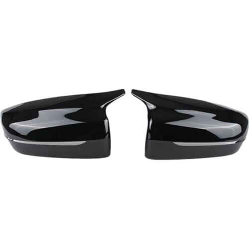 2 Pieces Bright Black Rear View Mirror Cover For BMW 3 Series 5 Series G20 G30 17-20 Durable Car Parts Rearview Mirror Cover