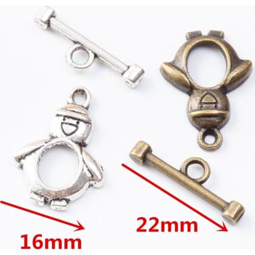 30 pieces of retro metal zinc alloy OT buckle pendant for DIY handmade jewelry necklace making 7081