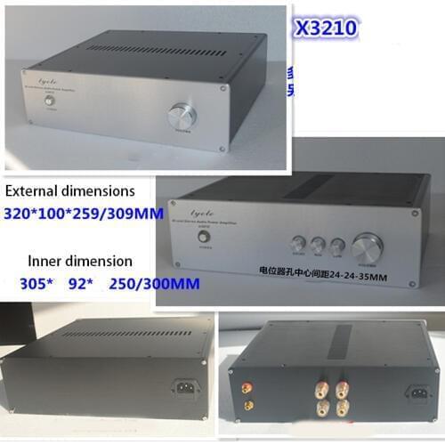 320*100*259/309MM X3210 HIFI All Aluminum Amplifier Chassis DIY Box Tube Amplifier Pre-level Shell Amplifier Chassis