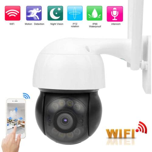 3MP WiFi Camera PTZ PIR Full Color Night Vision 2 Way Audio IP66 Waterproof CCTV 100‑240V