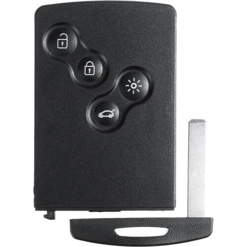 4 Button Smart Card Car Key 43hz PCF7952 Chip Remote Key for Renault Megane 3 2009 - 2014
