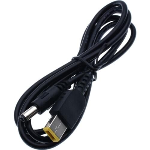 5.5*2.5mm male Round Jack to USB Square connector Power Adapter Converter Cable For Lenovo ThinkPad YOGA G500 G505 DC Jack Cord