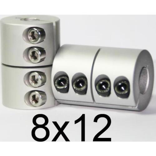 8x12 Rigid clamping screws Solid Coupling for Engraving machine,8mm 12mm shaft butt-muff coupler for steppe