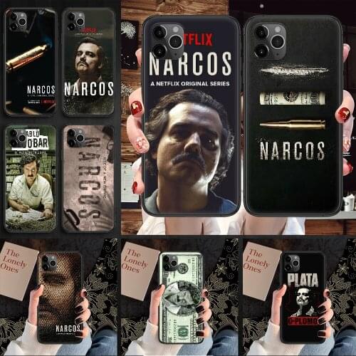 Narcos TV Phone Case Cover Hull For iphone 5 5s se 2 6 6s 7 8 12 mini plus X XS XR 11 PRO MAX black painting cell cover tpu