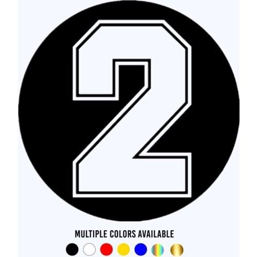 CK20165# Funny Vinyl Decal Digital 2 Car Sticker Waterproof Auto Decors on Truck Bumper Rear Window