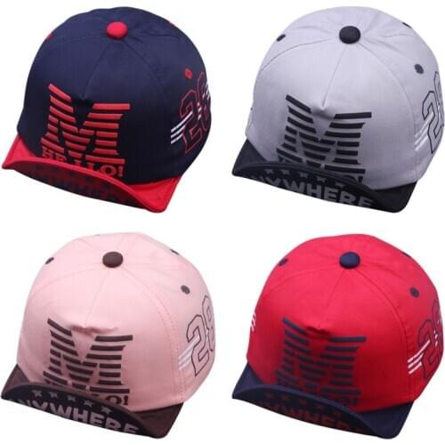 Baby Letter Cap Newborn Hat Children Boys Girls Kids Toddler Letter Soft Cotton Striped Visor Eaves Baseball Photo Props Cap