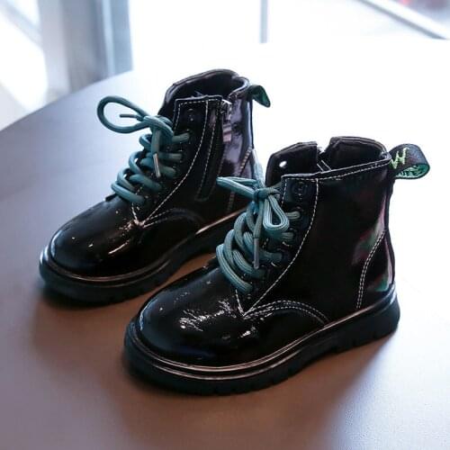 Baby Fashion Autumn Children Ankle Boots For Boys Girls Children Waterproof Sneakers Leather Boots Female Child Shoe2021 1-6Year