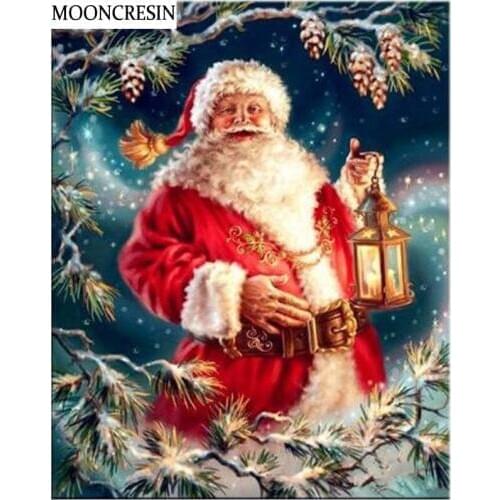 Diy Diamond Embroidery Santa Claus Mosaic Patterns Crystal Cross Stitch Full Drill 5D Diamond Painting Christmas Decoration Home