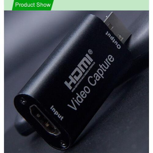 Video Capture Card HDMI Capture 4K 1080P 30fps USB 2.0 HD Capturing Phone Computer PC Game Recorder Box Live Streaming Broadcast