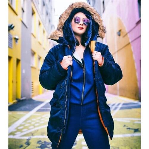 Slim Fit Women Thick Parka Winter Fashion Waterproof Down Jacket Big Fur Collar Ladies Cotton Coat Warm Female Snow Overcoat