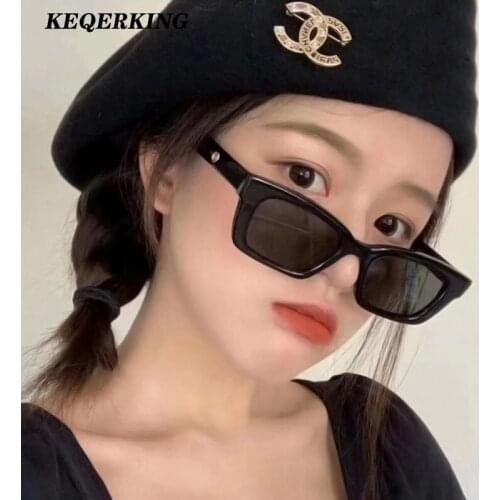 Small Frame Candy-colored Sunglasses Women Vintage Square Sun Glasses Ladies Hip hop Orange Eyewear Retro Eyeglasses Anti-UV
