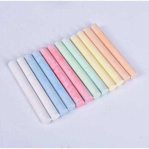 12 Pcs Dustless Chalk Pen Drawing Chalks For Blackboard 6 Colors Stationary Office School Supplies Accessories