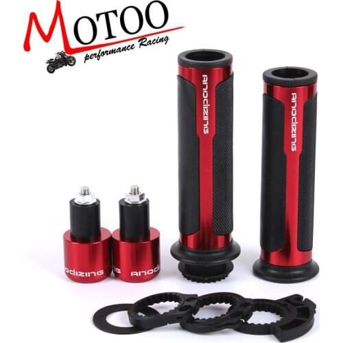 Motoo ANODIZING 7/8'' CNC Aluminum Motorcycle Handle Bar CAPS / Handlebar Grips
