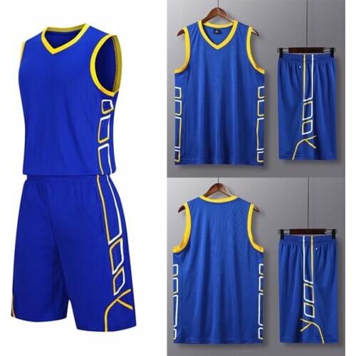 Men Basketball Game Training Jersey Shorts With Side pockets , 2020 New Male Basketball Shirt Sets Sport Kits Short DIY Custom