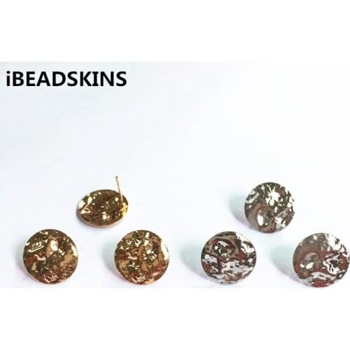 New arrival! 15mm 100pcs copper round shape Stud earring for earrings accessories,Earring parts,hand Made Jewelry Earring DIY