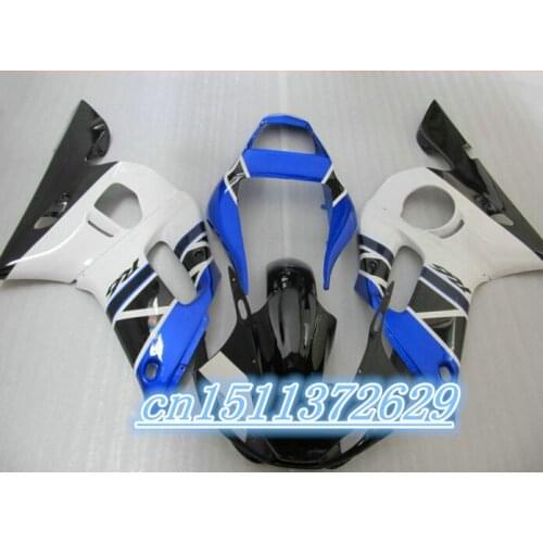 Dor-blue black white fairings YZF R6 600 98 99 00 01 02 fairing kit YZF R6 1998-2002 1998 1999 2000 2001 2002 D