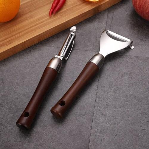 Potato Vegetable Peeler Kitchen Tool Wood + Stainless Steel Vegetable Peeler Kitchen Accessorie Kitchen Tools and Gadgets