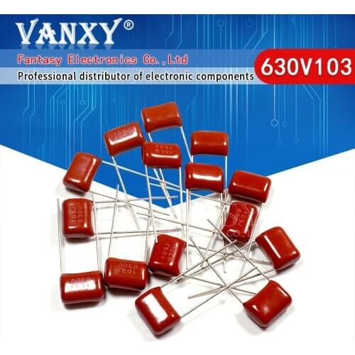 10PCS 630V103J 0.01UF Pitch 10MM 10NF 630V 103 CBB Polypropylene film capacitor