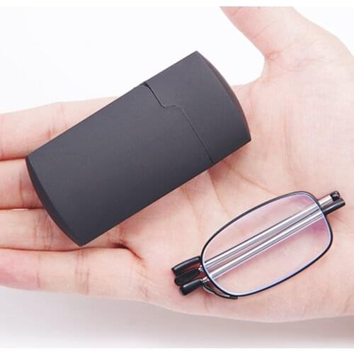 Folding Reading Glasses With Case Men Women alloy Telescopic Rotation Presbyopia Glasses Ultralight +1.5 2.0-4.0