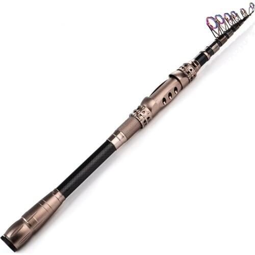 LEO 2.1-3.0m Telescopic Fishing Rods UltraLight Weight 24T Carbon Fiber Spinning Rod for Saltwater Freshwater Carp Fishing Poles