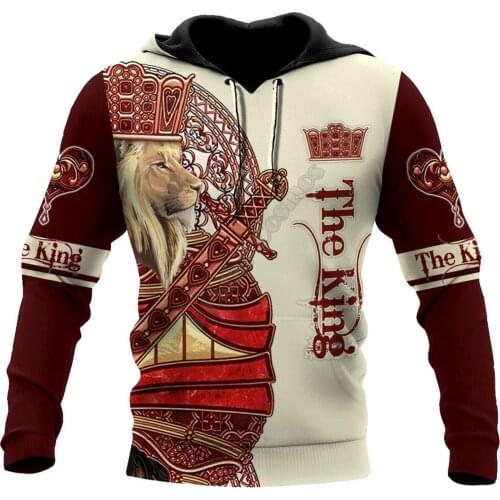 King Lion 3D All Over printed Hoodies Sweatshirt zipper hoodies women For men Pullover Cosplay Costumes