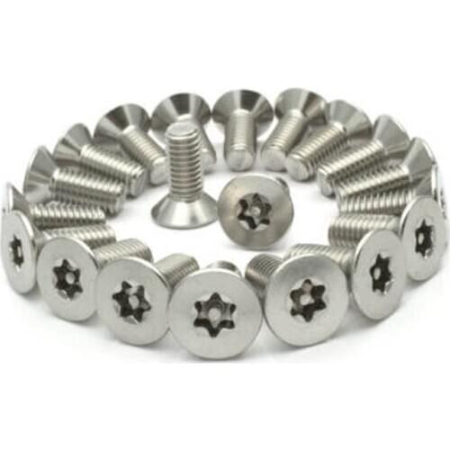 M3 Torx Security Flat Head Machine Screw 304 Stainless Steel Screws Bolts 50PCS
