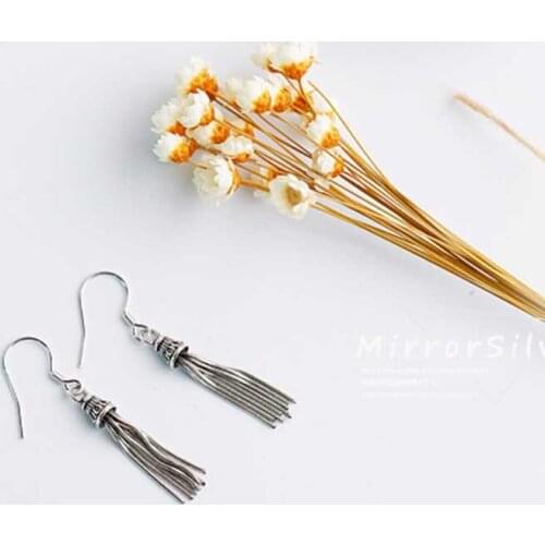 New Arrival 100% 925 Sterling Silver Long Tassel Dangle Earrings For Women Statement Chain Earring Gifts Fashion Jewelry