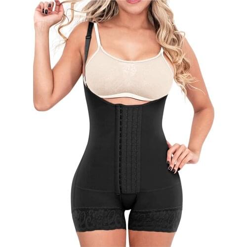 Womens Corset Open Bust Tummy Control Gorset Butt-Lifting Shapewear Fajas