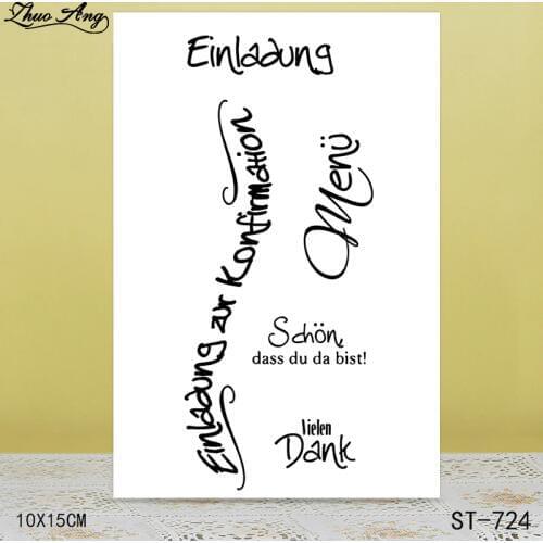 ZhuoAng Thank you for your text transparent silicone stamp / stamp DIY scrapbook / photo album decorative transparent seal