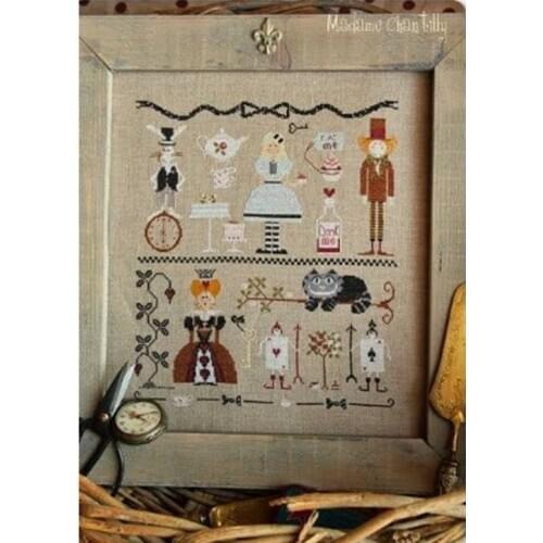 Gold Collection Counted Cross Stitch Kit Alice in Wonderland Fairyland Fairy Tale Girl Cat