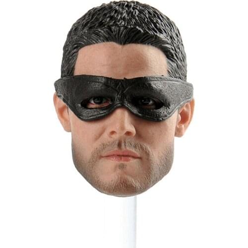1/6 Green Arrow Stephen Amell Head Sculpt Male Head Carving with Blindfold For 12'' Action Figure Dolls In Stock