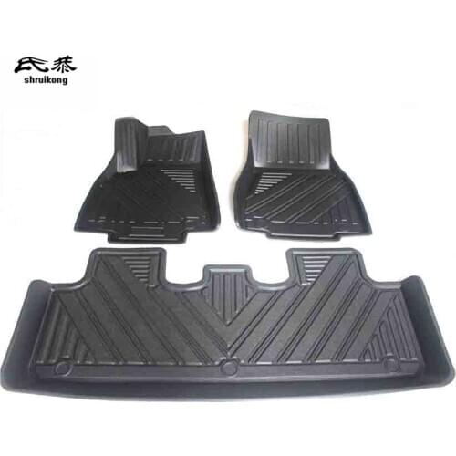 1lot TPE material Car Floor Mats Anti-dirt Mat protective mats for Tesla Model 3 car accessorie