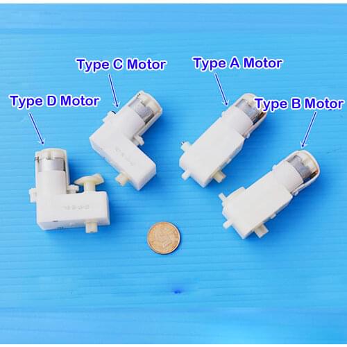 1pcs DC 3V-6V TT 130 Motor Wheel Smart Car Robot Small Gear Motor for Arduino Intelligent Vehicle Speed Reducer 35RPM-60RPM