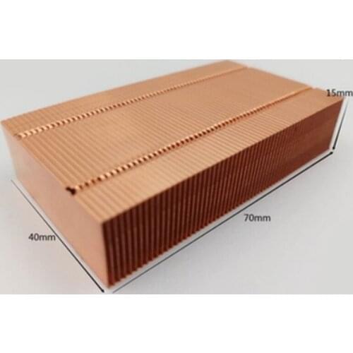 1pcs Full Copper Rectangular Heat Sink Welding Scattered Notebook Projector 70mm Length 40mm Width 15mm Thickness