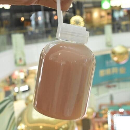 10pcs Net red cold drink plastic bottles packaging juice bottle enzyme empty bottle milk tea flower tea with lid pull ring lid