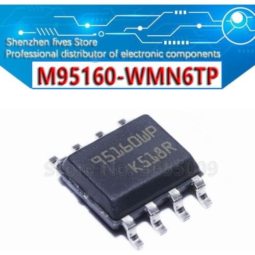 10PCS M95160-WMN6TP 95160WP SOP-8 ST95160 95160 SOP8 SMD New and Original IC Chipset