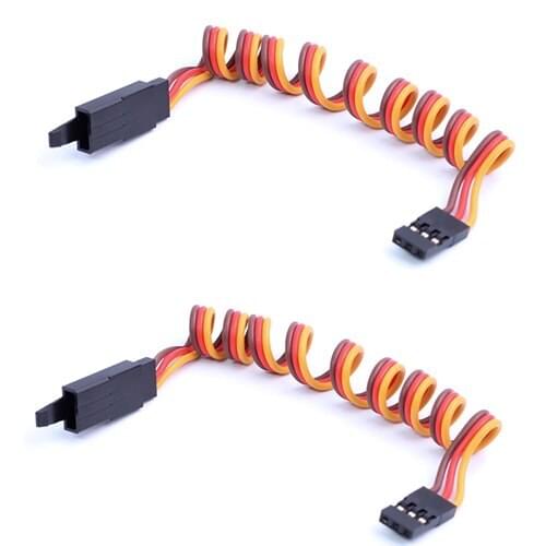 100Pcs 10cm 3Ways 60 Core Filaments Extension Leads Wire With Anti Shedding Hook For Airplane Model Serve Motor Brown-Red-Orange