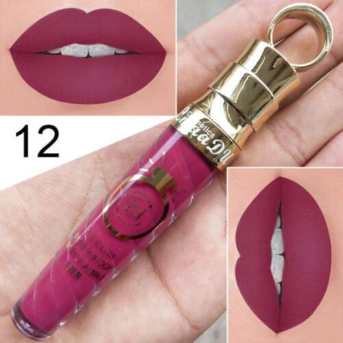 12ml Velvet Long Lasting Waterproof Liquid Lipstick Matte Lip Gloss Sexy Makeup Cosmetic Maquiagem