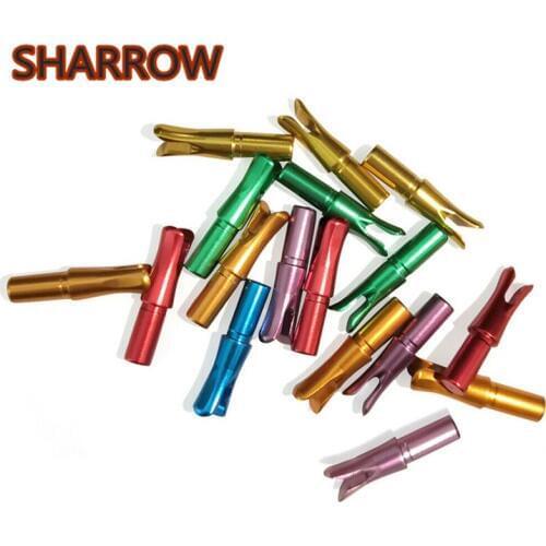 12pcs 6.2mm Aluminum Alloy Archery Arrow Nocks Tails Insert Tips Arrow Shaft DIY Tools For Outdoor Shooting Hunting Accessories