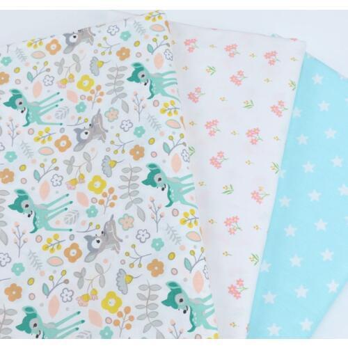 160cm*50cm cute fawn cotton fabric DIY bedding quilting apparel dress patchwork fabric kids handwork curtain decor cloth