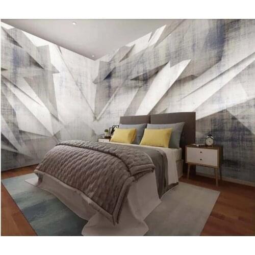 3d murals wallpaper Childrens room three-dimensional abstract architectural color block whole house background wall