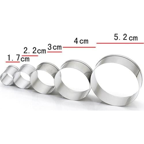 5Pcs/Set Stainless Steel Pottery Clay Tools Geometry Round Square Ceramic Polymer Clay Cutter Molds Handmade Tools