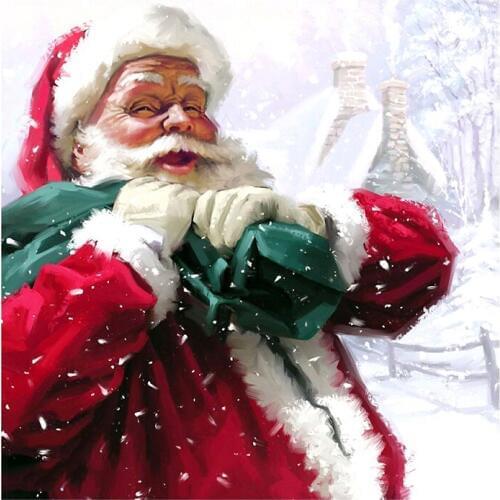 5D DIY Diamond Embroidery Portrait Needlework Embroidery Diamond Painting Santa Claus Rhinestone Home Decor For Christmas