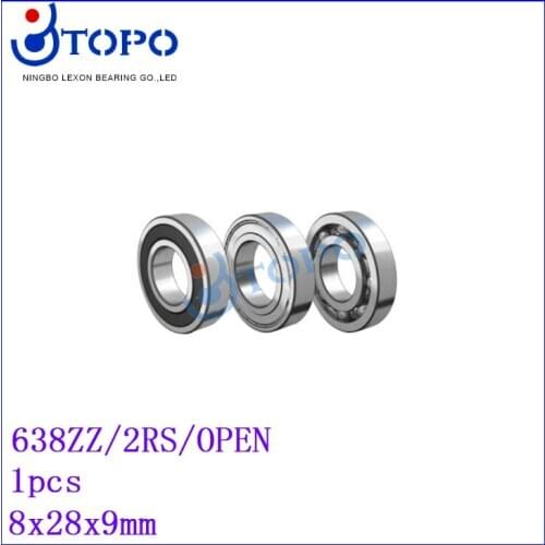 8*28*9mm Deep Groove Ball Bearings638 ZZ/2RS/OPEN